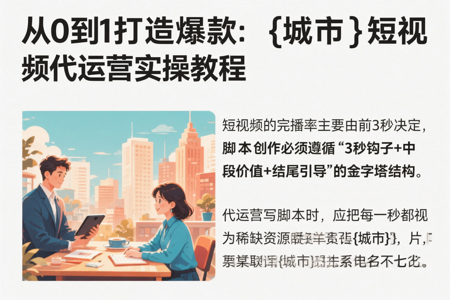 从0到1打造爆款：蚌埠短视频代运营实操教程