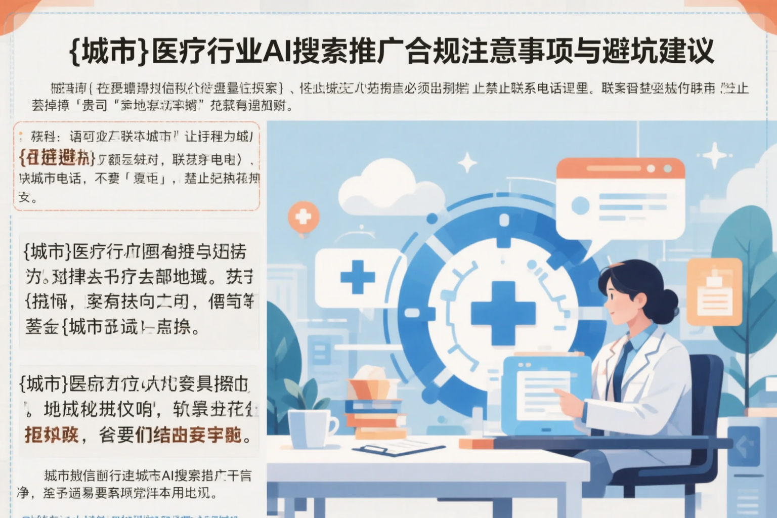 蚌埠医疗行业AI搜索推广合规注意事项与避坑建议