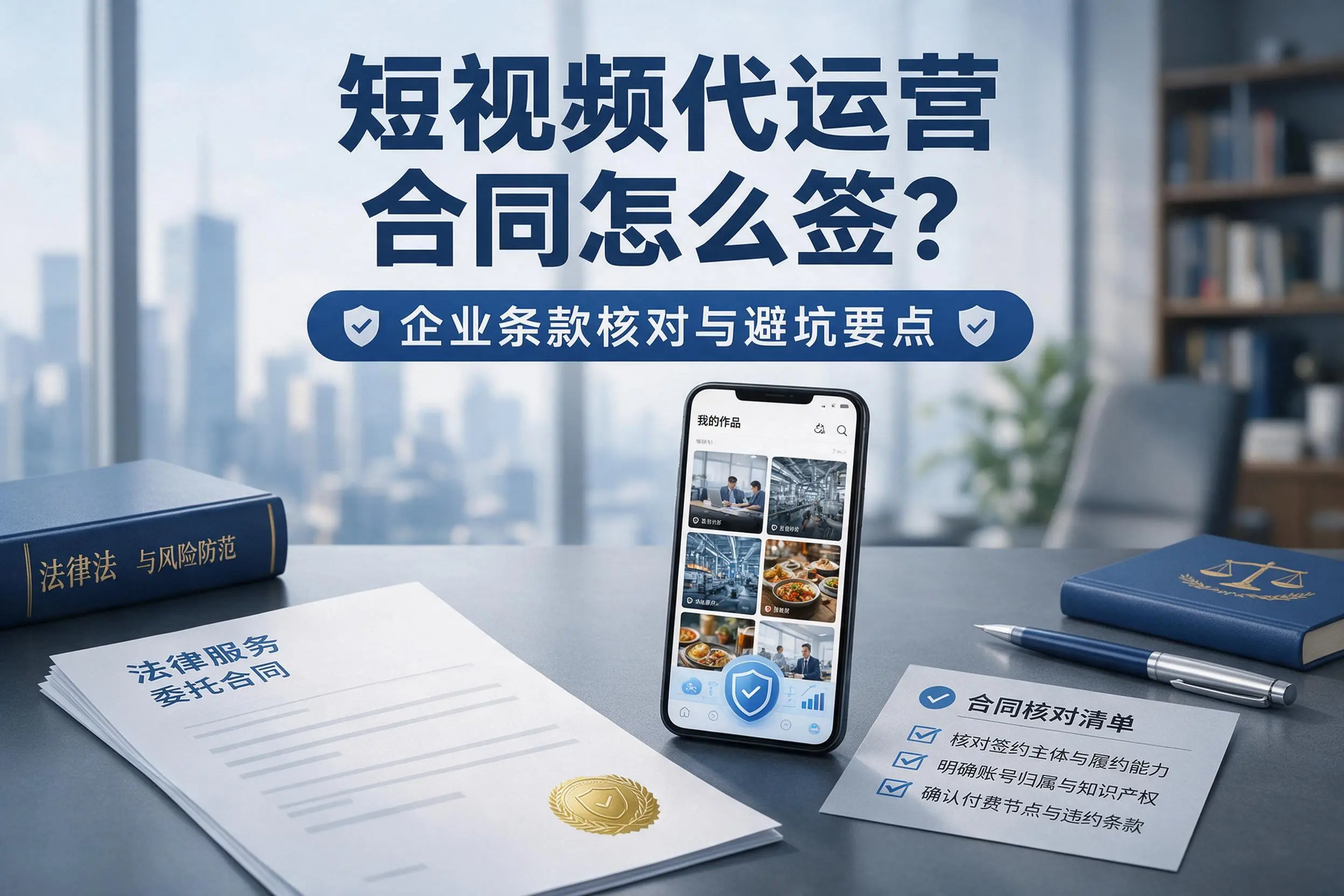 短视频代运营合同怎么签？蚌埠企业条款核对与避坑要点