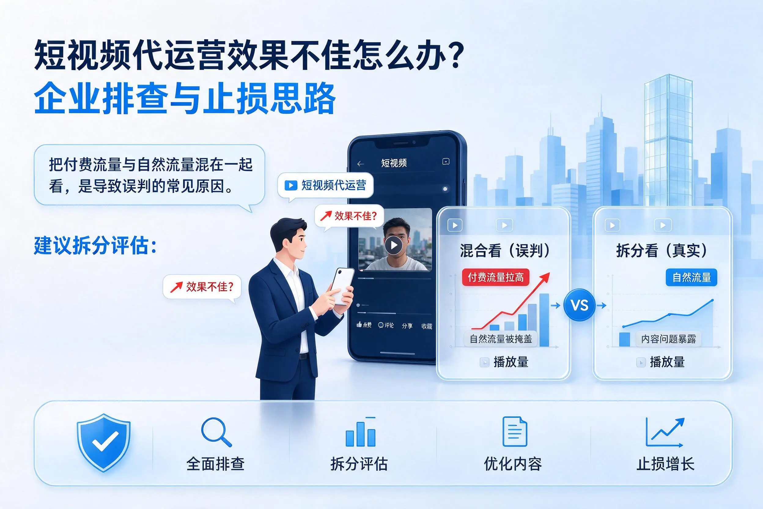 短视频代运营效果不佳怎么办？蚌埠企业排查与止损思路