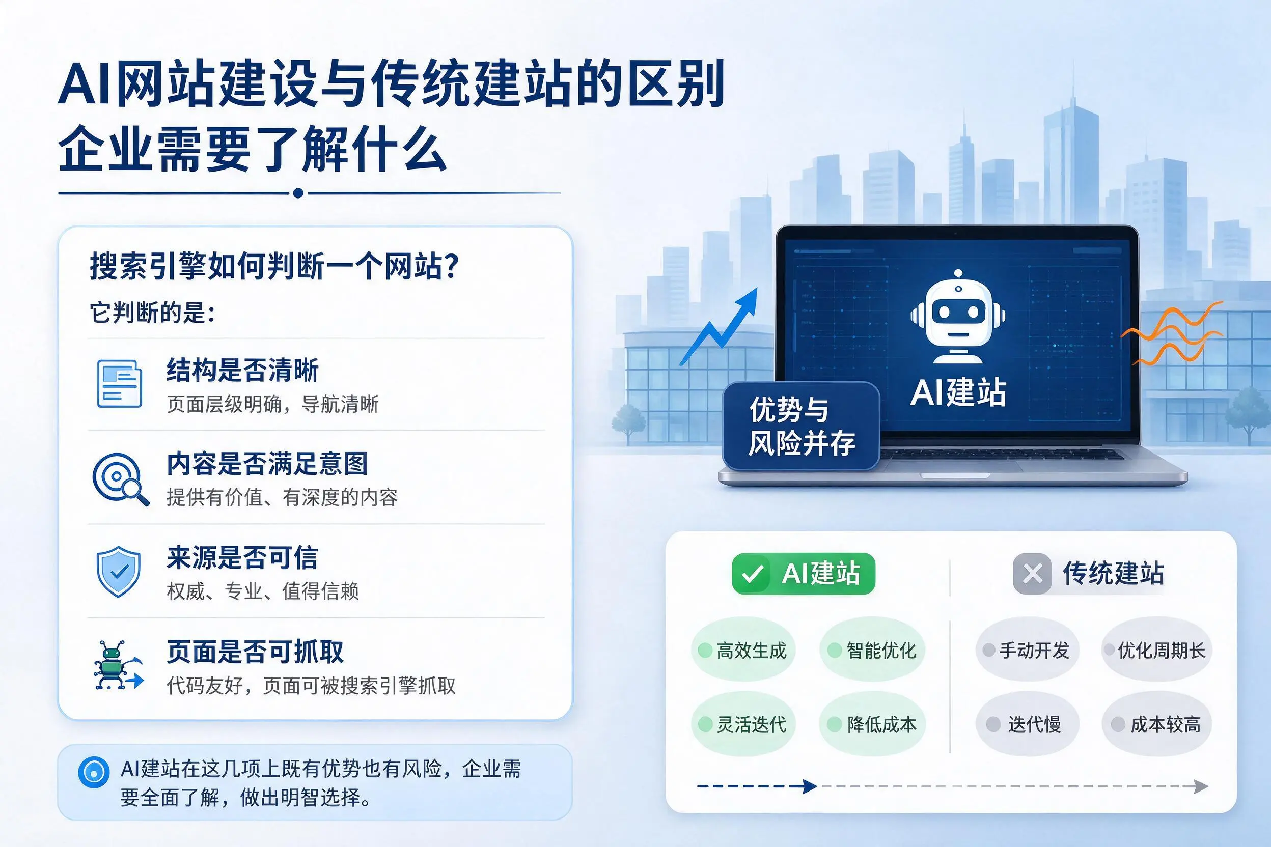 AI网站建设与传统建站的区别，蚌埠企业需要了解什么