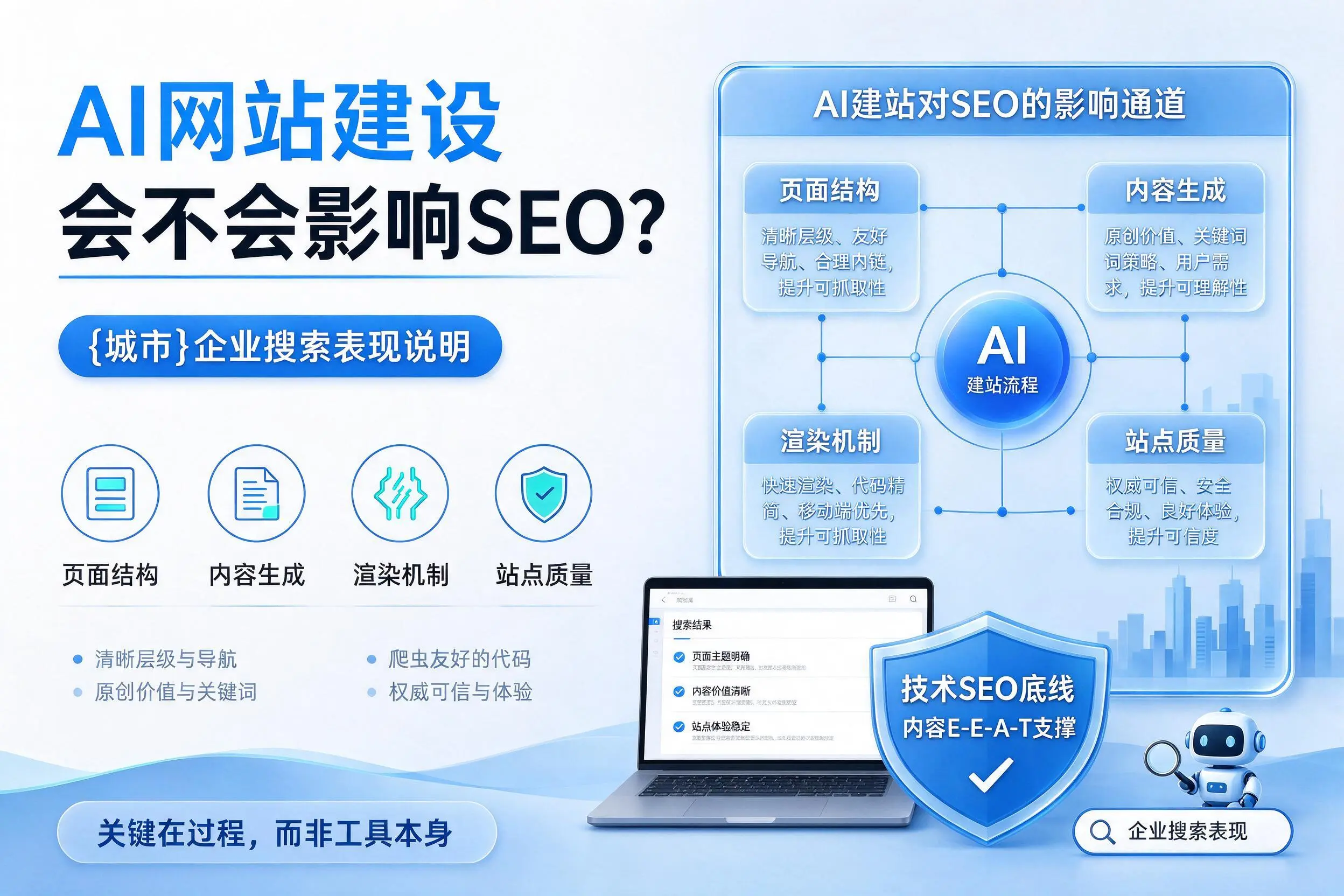 AI网站建设会不会影响SEO？蚌埠企业搜索表现说明
