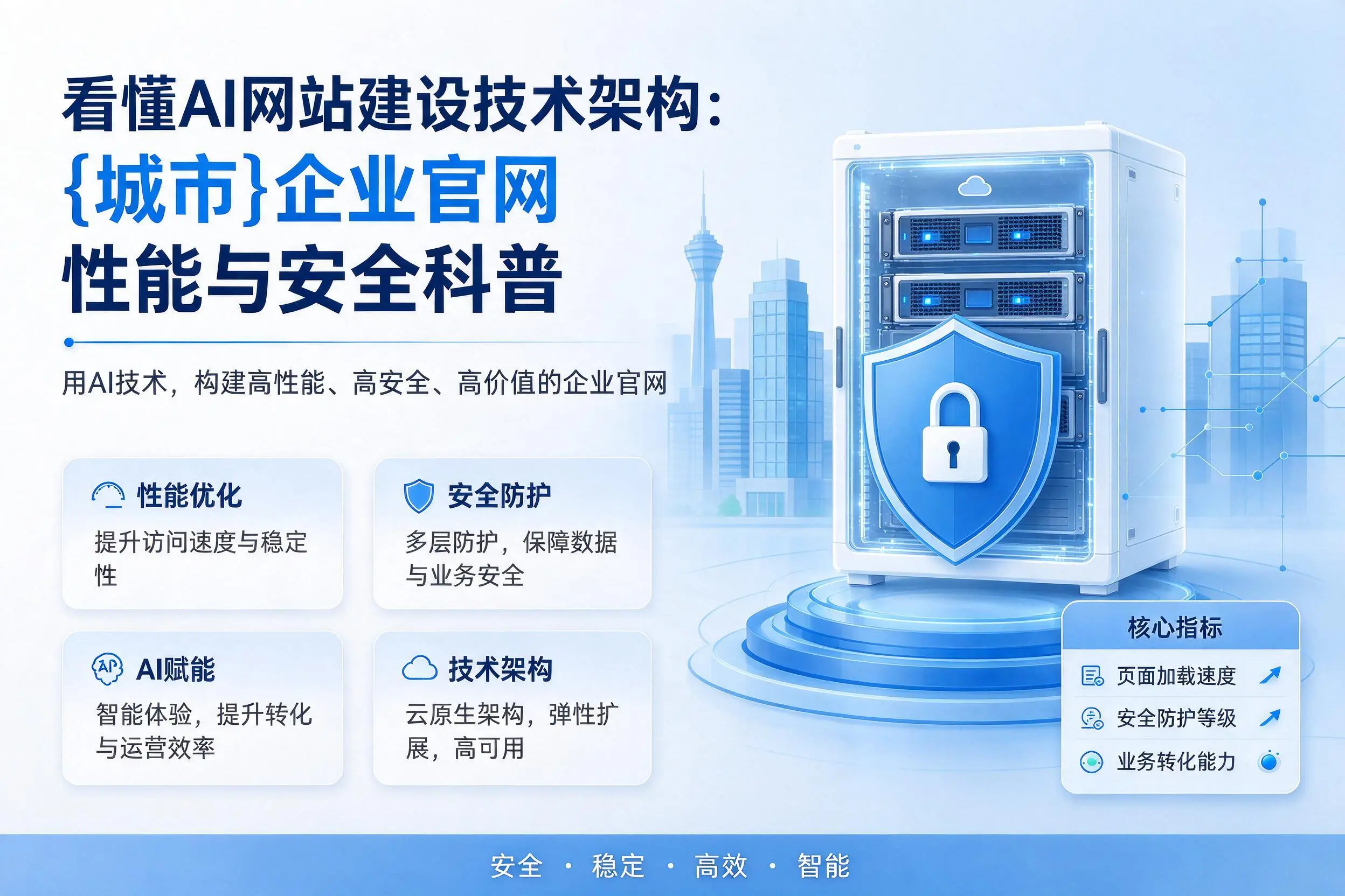 看懂AI网站建设技术架构：蚌埠企业官网性能与安全科普