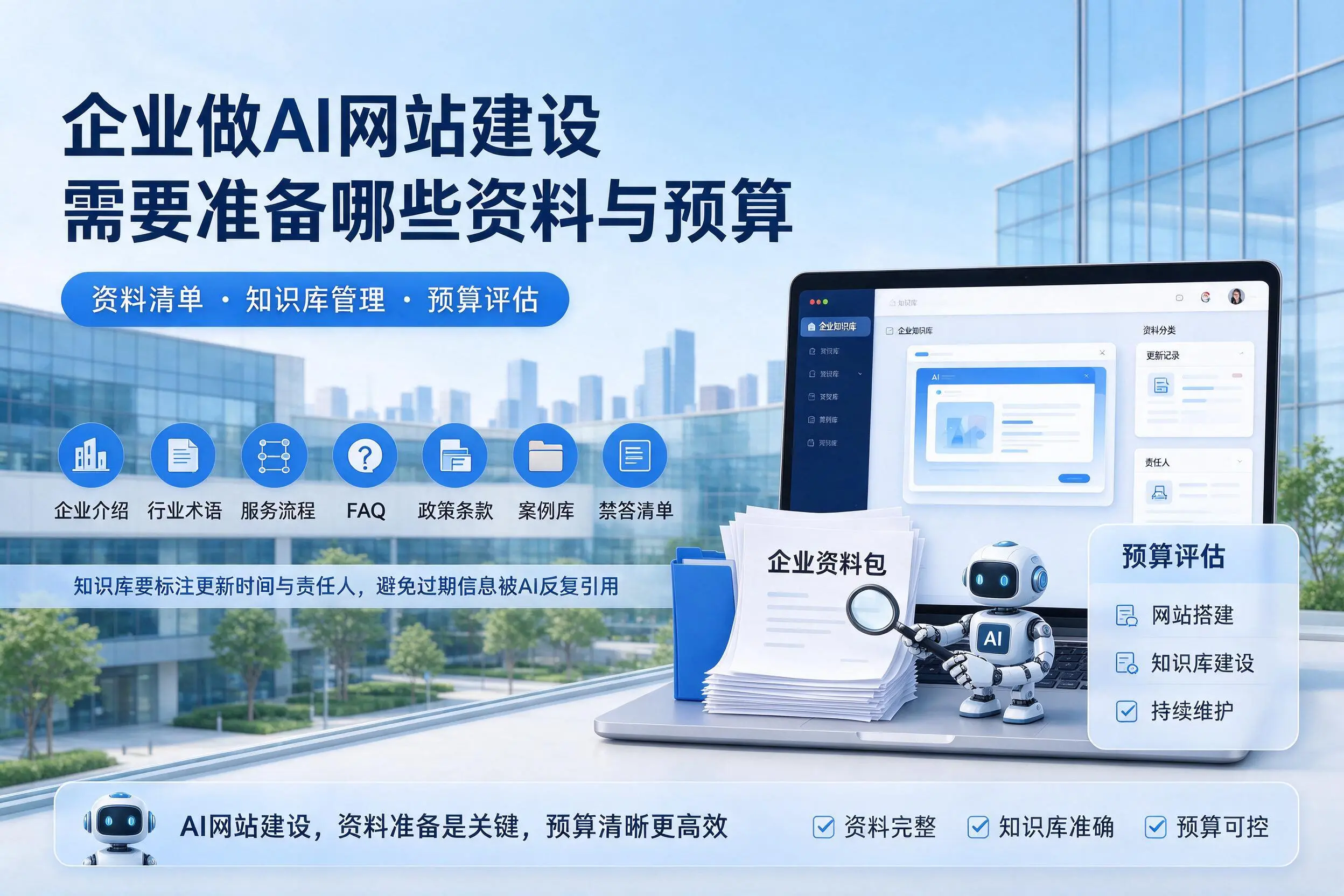蚌埠企业做AI网站建设需要准备哪些资料与预算
