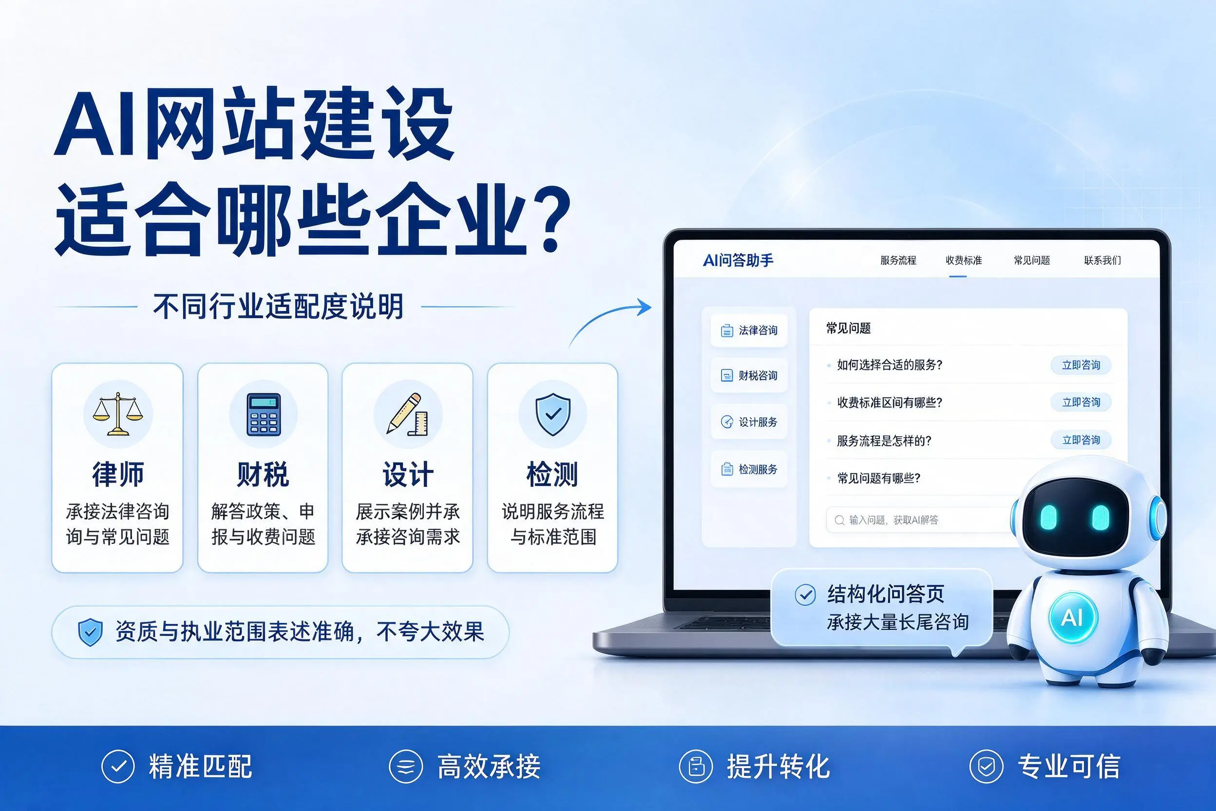 AI网站建设适合哪些企业？蚌埠不同行业适配度说明