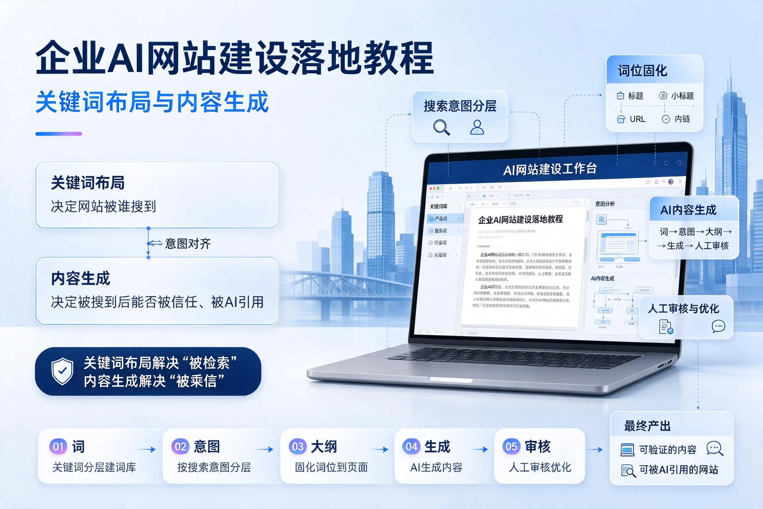 蚌埠企业AI网站建设落地教程:关键词布局与内容生成